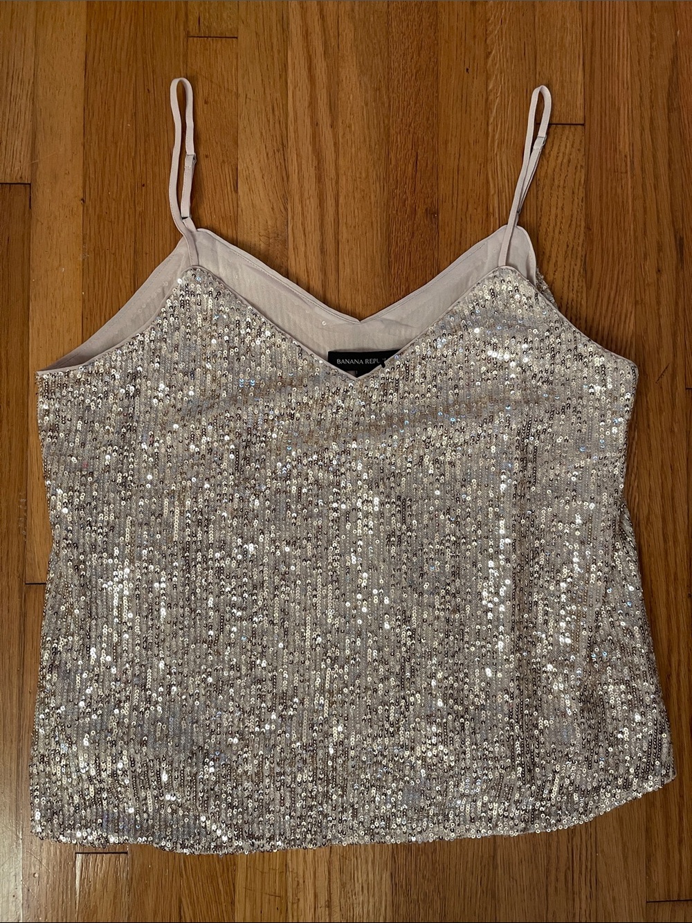 Banana Republic Silver Sequin Camisole